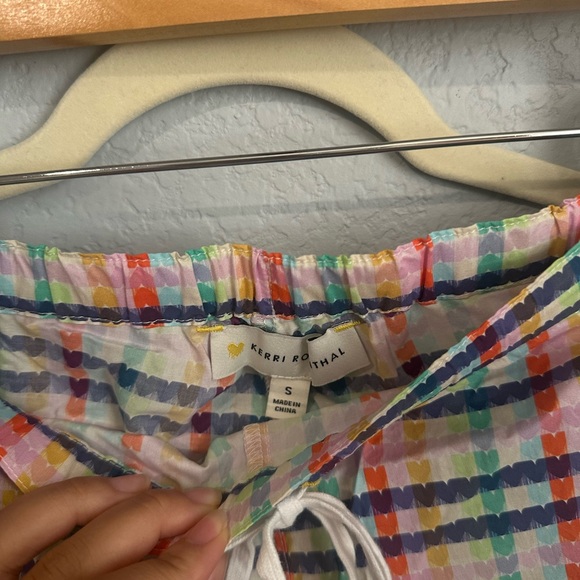 Kerri Rosenthal Plaid Rainbow Heart Shorts - Picture 3 of 3